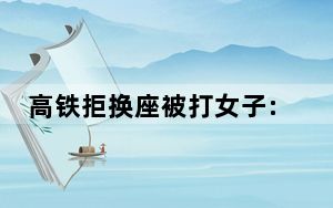 高铁拒换座被打女子:对方先动手 背后真相令人震惊