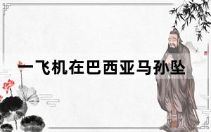 一飞机在巴西亚马孙坠毁致14死 背后真相令人震惊