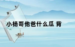 小杨哥他爸什么瓜 背后真相令人震惊