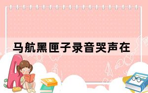 马航黑匣子录音哭声在线听 背后真相让人感到惊讶