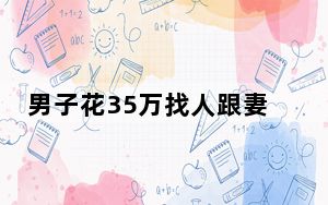 男子花35万找人跟妻子假结婚 这到底是怎么回事？