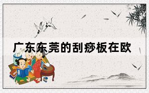 广东东莞的刮痧板在欧美火了 背后真相让人感到惊讶
