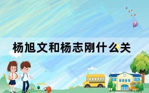 杨旭文和杨志刚什么关系？ 背后真相实在令人震惊
