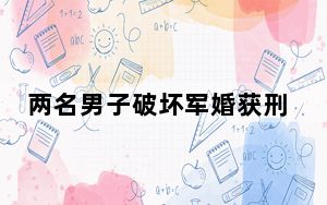 两名男子破坏军婚获刑 细节披露  背后真相让人惊讶万分