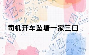 司机开车坠塘一家三口溺亡 背后真相令人震惊