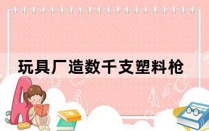 玩具厂造数千支塑料枪被认定为枪支 背后真相让人感到惊讶