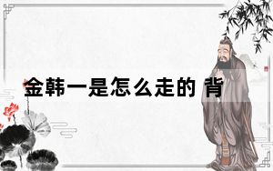 金韩一是怎么走的 背后的真相让人始料未及