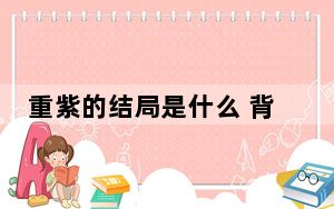 重紫的结局是什么 背后真相实在令人震惊