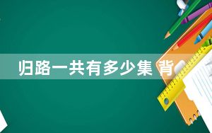 归路一共有多少集 背后真相实在令人震惊