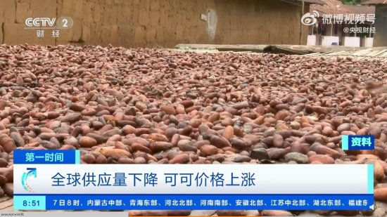巧克力将涨价：原料可可产量下降价格涨至12年最高水平