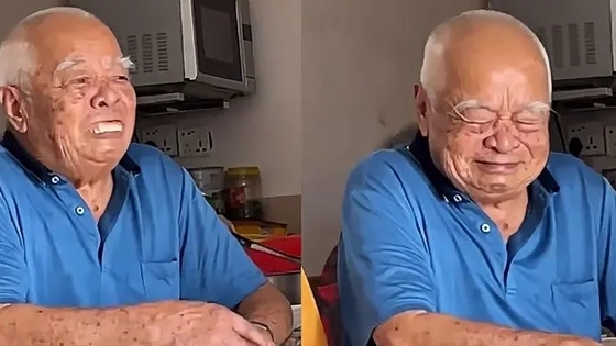 爷爷咳嗽不小心把假牙咳出迅速撤回 这到底是怎么回事？