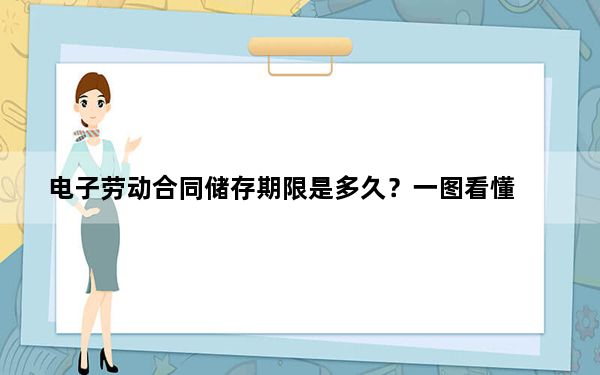 电子劳动合同储存期限是多久？一图看懂