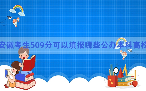 安徽考生509分可以填报哪些公办本科高校名单？（供2025年考生参考）(2)